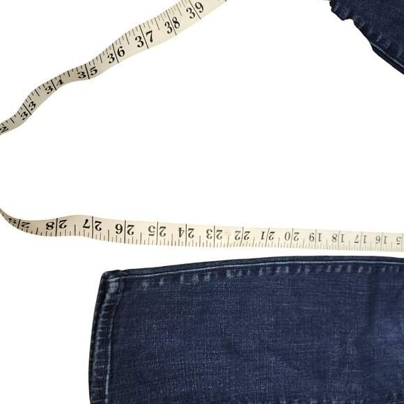 Good American Womens 10/30 Good Waist Crop Jeans Blue High Rise Dark Wash Denim - Picture 12 of 16